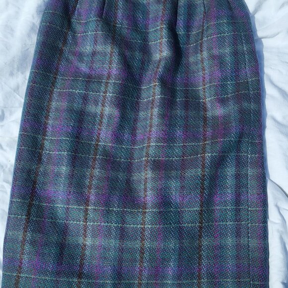 Pencil skirt peacock plaid - size 4 - Picture 8 of 8
